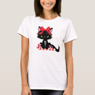 Sarcastic Christmas Black Cat FunnyHumorous Holida T-Shirt