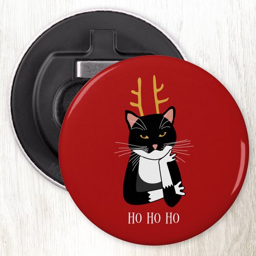 Sarcastic Christmas Cat Bottle Opener