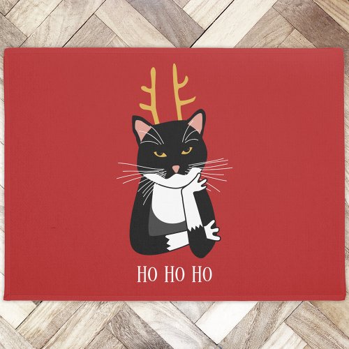 Sarcastic Christmas Cat Doormat