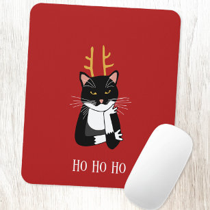 Sarcastic Christmas Cat Humour Mouse Pad