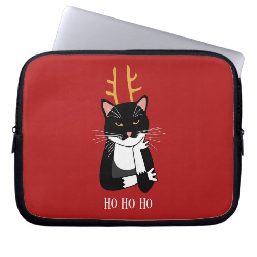 Sarcastic Christmas Cat Laptop Sleeve