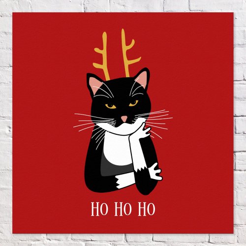 Sarcastic Christmas Cat Poster