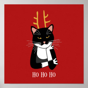 Sarcastic Christmas Cat Poster