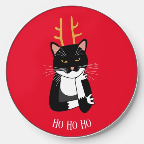 Sarcastic Christmas Cat Wireless Charger