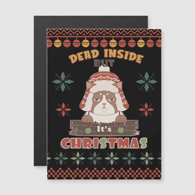 Sarcastic Christmas Dog - Ugly Sweater Inspired (Front/Back)