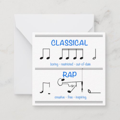 Sarcastic Classical Musician Notecard