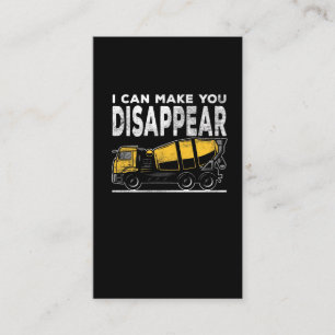 Sarcastic Construction Site Concrete Truck Driver Business Card