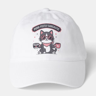 Sarcastic Cool Cat Bandana Coffee Lover Gift Hat
