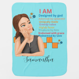 sarcastic daughter personalized for witty teen baby blanket