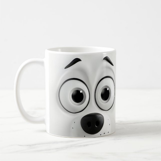 Sarcastic Dog Face 3D  Coffee Mug (Left)