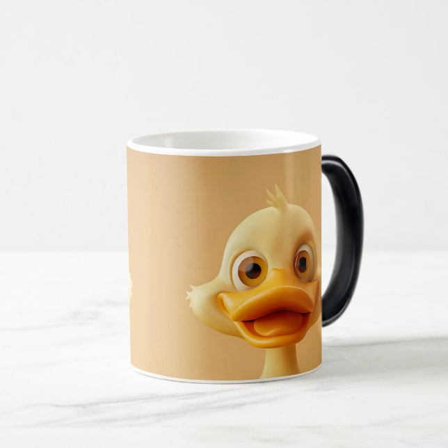 Sarcastic Duck Face 3D Color Morph Mug (Front Right)