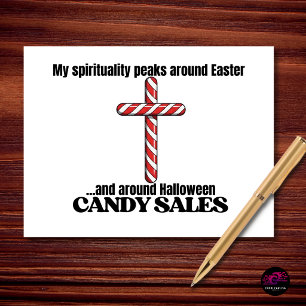 Sarcastic Easter Candy Sales Humor Holiday Postcard