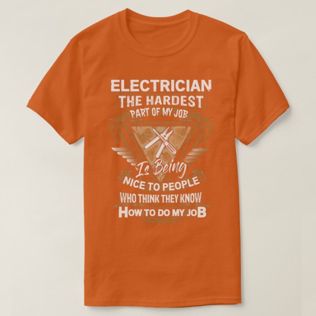 Sarcastic Electrician  T-Shirt (Design Front)