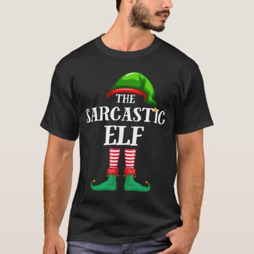 Sarcastic Elf Matching Family Christmas Pajama T_Shirt