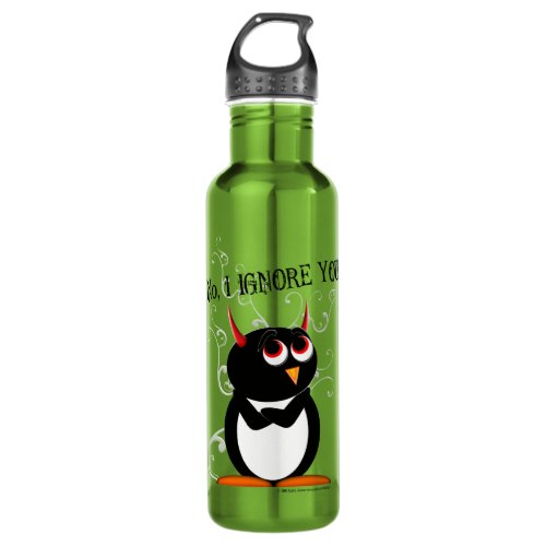 Sarcastic Evil Penguin Stainless Steel Water Bottle