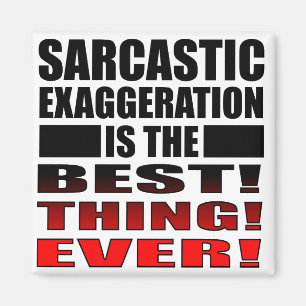 Sarcastic Exaggeration Funny Fridge Magnet Sayings
