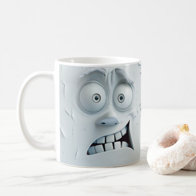 Sarcastic Face Coffee Mug (With Donut)