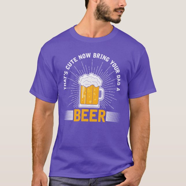Sarcastic Father Beer Papa Drinking Dad friends T-Shirt (Front)