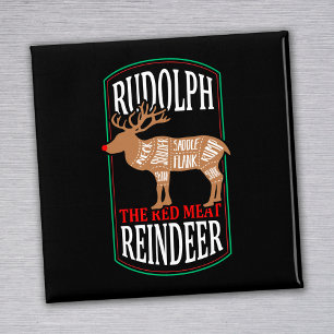 Sarcastic Foodie Gag - Edible Rudolph Diagram Magnet
