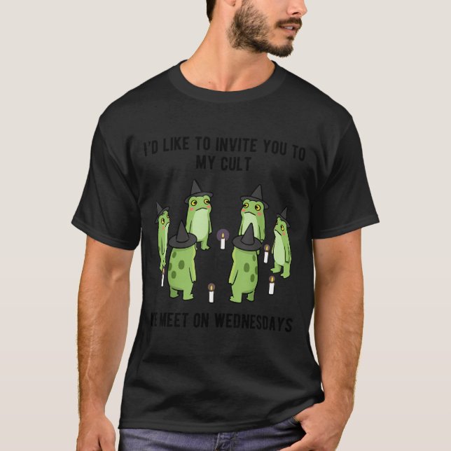 Sarcastic Frog Meme Funny Amphibian Cult Men And W T-Shirt (Front)