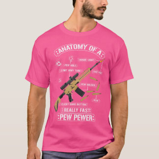 Sarcastic Funny Anatomy Of A Rifle Gun Gun Lovers T-Shirt