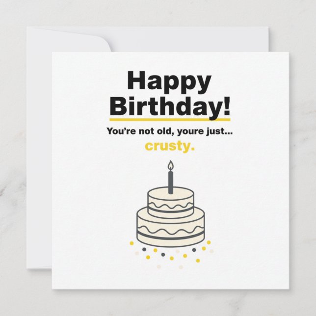 Sarcastic Funny Birthday Card  (Front)