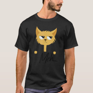 Sarcastic Funny Meh Cat Angry cat Halloween Costum T-Shirt