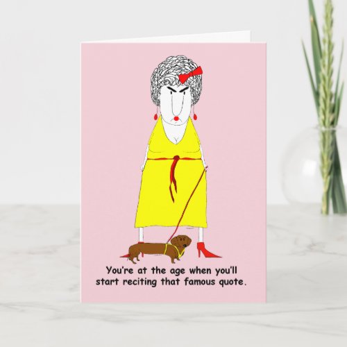 Sarcastic Funny Over the Hill Crabby Birthday Card