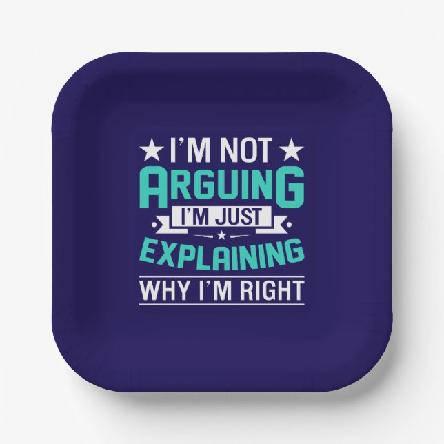Sarcastic Funny Quote Design Paper Plates (Front)