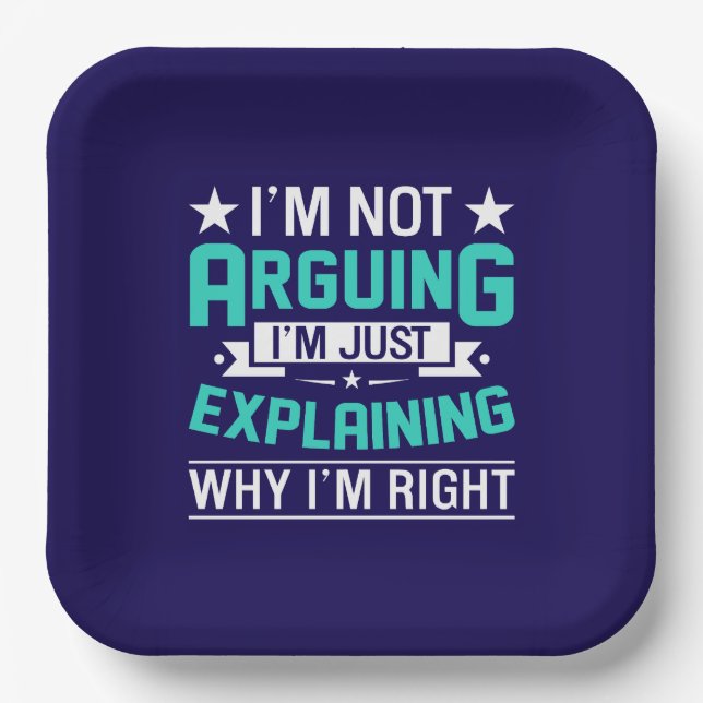 Sarcastic Funny Quote Design Paper Plates (Front)