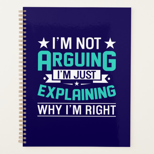 Sarcastic Funny Quote Design Planner (Front)
