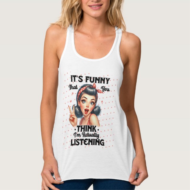 Sarcastic Funny Quote Girls Thing  Tank Top (Front)