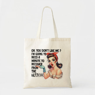 Sarcastic Funny Quotes Gift For Her Retro Design Tote Bag