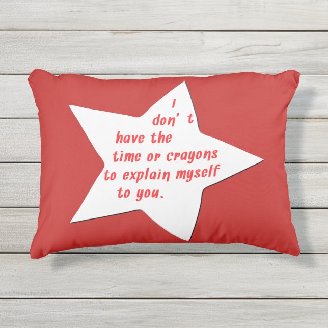 Sarcastic Funny Sayings and Quotes Salty Sarcasm Outdoor Pillow (Front)