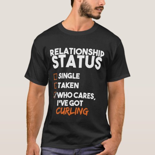 Sarcastic Gifts T Shirt Who Cares Ive Got Curling