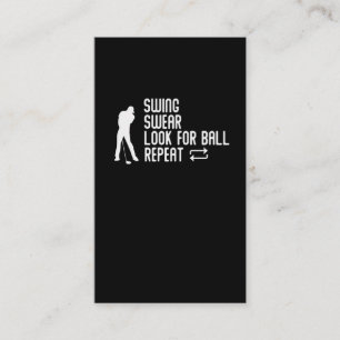 Sarcastic Golf Joke Golf Course Humor Golfing Business Card