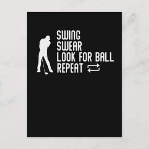 Sarcastic Golf Joke Golf Course Humor Golfing Postcard