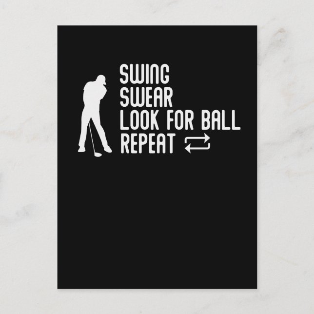 Sarcastic Golf Joke Golf Course Humor Golfing Postcard (Front)