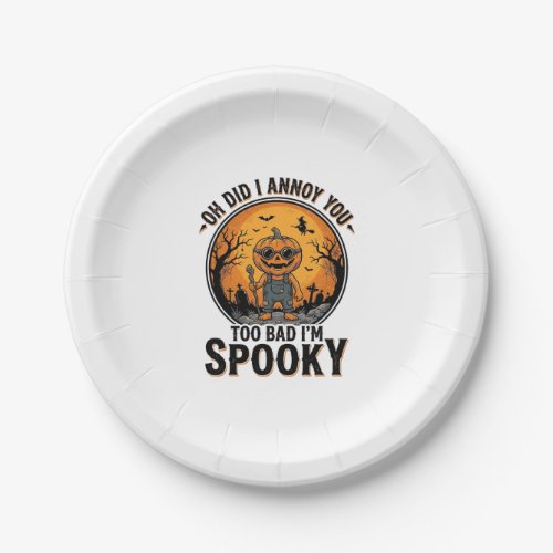 Sarcastic Halloween Shirt Funny Haunted Graveyard Paper Plates