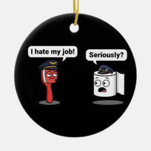 Sarcastic Humor Graphic Pilot Funny Sassy Meme Ceramic Ornament