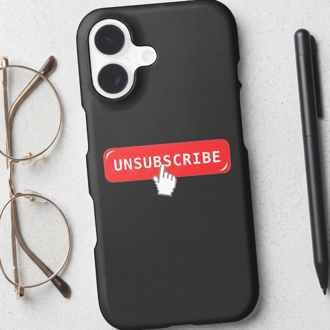 Sarcastic Introvert Humor - Unsubscribe Button Case-Mate iPhone Case (Creator Uploaded)