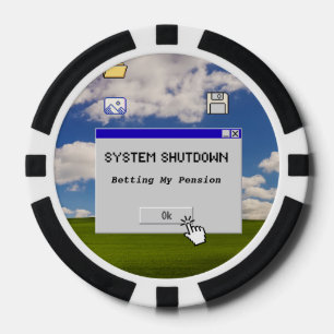 Sarcastic IT Retirement System Shutdown Betting Poker Chips