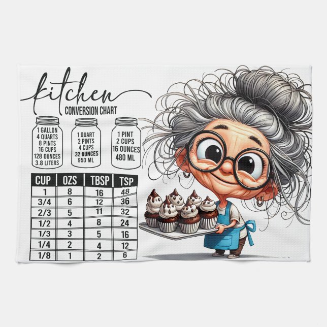 Sarcastic Kitchen Chart   Kitchen Towel (Horizontal)