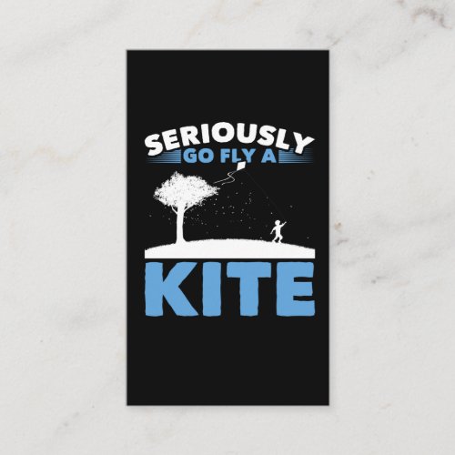 Sarcastic Kite Flying Joke Sarcasm Humor Business Card