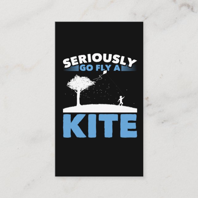 Sarcastic Kite Flying Joke Sarcasm Humor Business Card (Front)