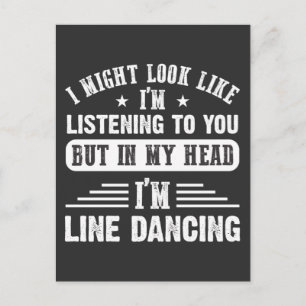Sarcastic Line Dancing Quote for Line Dancer Postcard