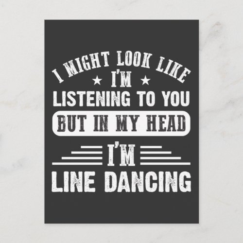 Sarcastic Line Dancing Quote for Line Dancer Postcard