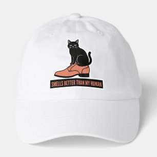 Sarcastic Linocut Cat in Shoe Meme Hat