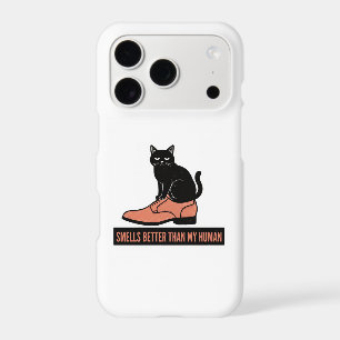 Sarcastic Linocut Cat in Shoe Meme iPhone 17 Pro Case