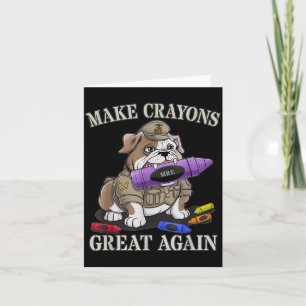 Sarcastic Make Crayons Great Officer Family Card
